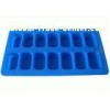 Blue Silicone Ice Tray With 14 Holes Small Rectangle , FDA / LFGB Standard