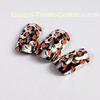 Sliver Fingers leopard print fake nails For little girls , Acrylic Fake Nails