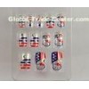 Easy DIY Fingers Fake Nails White with red and stone on it