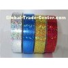 Customised Holographic ribbon 1/2"  x 20y , red white blue Ribbon Roll 90U - 200U Thickness