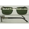 Blue / Green Metal Square Eyeglass Frames With Clip On Sunglasses For Mens , Full Rim