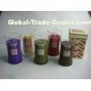 glass jar with candle