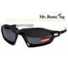 Black Lens Polarized Sport Sunglasses , Unisex Eye Protection Glasses