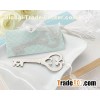 Key to my Heart "Heart-shaped Key Bookmark with White-silk Tassel wedding party Birthday favors