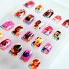 Cute French Tip Brand Nail Art Barbie Doll Colorful Fake Nails For Kids