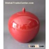 red-colored glaze porcelain vase