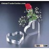 high clear heart shape crystal vase