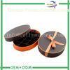 Customized Cotton Ribbon Oval Chocolate Gift Boxes with Paper Divider
