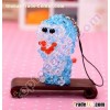 3d beaded Doraemon 4mm bicone crystal cartoon charm