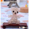 4mm rondelle crystal 3d beaded polar bear iphone charm
