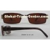 Red / Black Eyeglass Frames With Clip On Sunglasses For Women , Demo Lens Optical Frame
