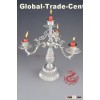 Silver Ornament - Peony Candlestick-(one pair)