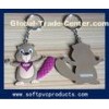 Colorful Lovely Cartoon Picture Soft PVC Custom Key Chains with Metal Ring