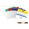 Transparent clear PVC wallet, Conference Name Badge Holders with slot and round hole 30310