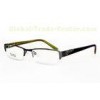 OEM Rectangle Eyeglasses Frames For Women , Half Rim Black And Green Color Custom