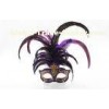 Feather Carnival Venetian Masks With Crystal Masquerade Mask For Party