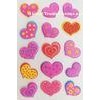 Personalized Heart Shaped Stickers Red Pink Foam Nontoxic