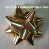 90U - 200U Thickness Gold gift bows , 3mm - 150mm width Christmas wrapping bows