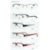 Wine And White Color Optical Frames For Women , Half Rim Rectangular Narrow Frames