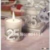 25th/50th Anniversary Bottom Frosted Glass Candle Cup/Holder for anniversary favors