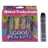 Yellow unfading and durable Permanent Marker Pens with quick - drying vivid ink  BT7029