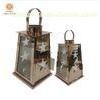 Home decor stainless steel lanterns with five pointed star hollow out