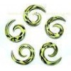 Nose studs spiral gauges Glass Piercing Jewelry handmade crafts