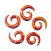 Pyrex Tunnel spiral Glass Piercing Jewelry Handmade Lampwork 25mm OEM