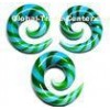 Custom Ear Plug Glass Piercing Jewelry Gauge , Belly Ring Decoration