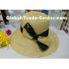 Fashion Womens Sun Hats With Bowknot Flower , Leisure Wide Brim Sun Hat