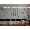 Poem Flower PVC Transfer Film Wall Flower Stickers A0037