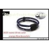 17/19/21cm Pure Titanium Elastic Fibre Negative Ion Power Balance Silicone Bracelet for Sports