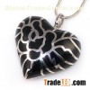 Epoxy Black Love Crystal Pendant