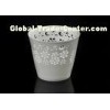 Customize Tealight Ceramic Candle Holder With Hollow Flower Pattern