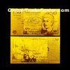 50 Pounds plated gold foil banknote for Value Collection Art crafts