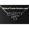 AAA Zircon Female Silver CZ Necklace Micro Pave Setting For Wedding , Engagement IN1318