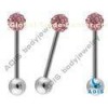 316L Surgical Steel Tongue Barbell Ferrido Ball / Tongue Piercing Jewelry With Non - Toxic