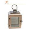 Square mini  White Fashion Style Wood Candle Holder Lantern for Gifts & Decor