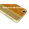 Elegant Stripe Wood and Aluminum Apple iPhone Wooden Back Cases for iPhone 5 / 5S