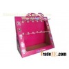 Pink  Corrugated Cute Pop Cardboard Counter Displays fixtures ENCD002 with graphic design