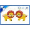 Cartoon Animal Promotional TPR Kids Erasers 3cm  1.2cm Red and Yellow Lion shaped