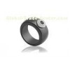 Blue / Black CZ Ceramic Silver Ring For Female Or Male , 925 Sterling Silver CSR0611-blue