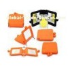 Ladies Orange Silicone Cosmetic Bag With Mirror , Custom Silicone Products