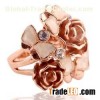 Stunning shel ring with butterfly-loving-flower