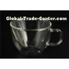 Clear Double Wall Borosilicate Glassware , Double Walled Drinking Glasses