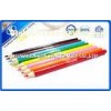 7 Inch Kids Rainbow Wooden coloured pencil sets Silk Screen Logo Printing