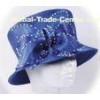 Blue Pretty Ladies Church Hats With Stunning Diamond Chain , Women Church Hat