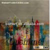 hand painted pictures on canvas modern group oil painting bright color city buildings modern art sty