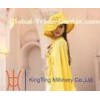 Yellow Wedding Organza Hat With Scarf / Two Layer Flying Organza Brim