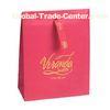 Coated Paper Personalized Paper Gift  Carrier bags  210g art card+blue ribbon for party